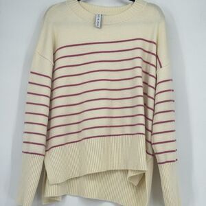 Grace + Karma  Women's Size XL  Pink Stripes Sweater Soft